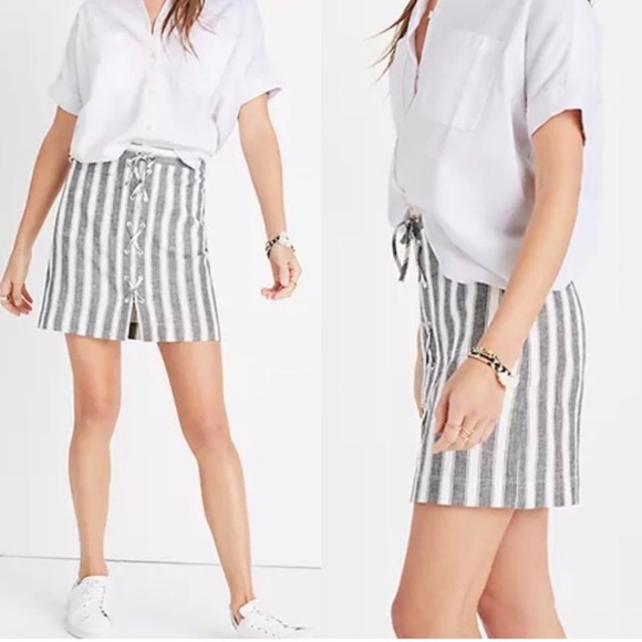 Madewell lace up mini skirt women’s size 6 - Picture 1 of 8